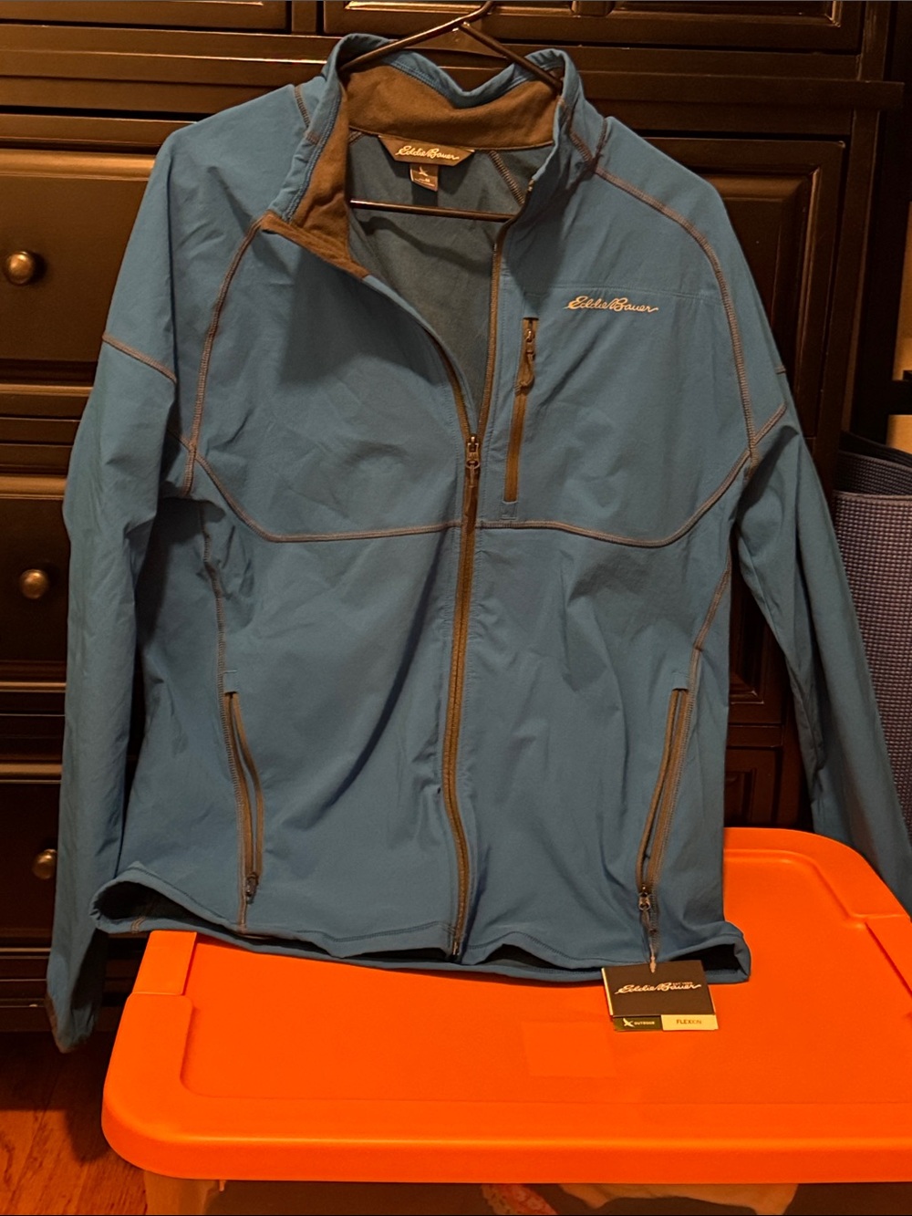 Eddie Bauer Men's Teal Blue Lightweight Softshell Jacket